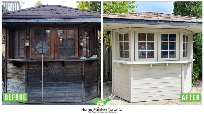 Wood siding repair and painting