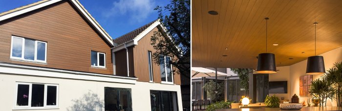 Composite shiplap exterior siding