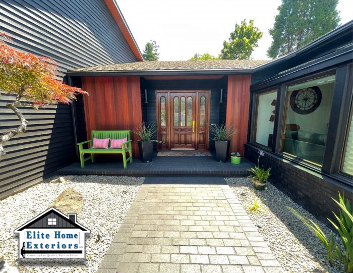 Cedar shingle siding red stain clear shingles sanded superdeck finished factory western before benefits having three duckback