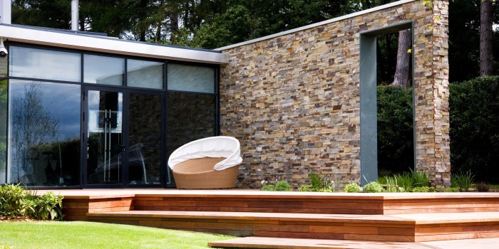 Stone natural veneer stacked rock panels wall siding norstone xl facades ochre panel thin facade large exterior exteriors walls ledgestone