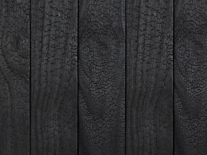 Siding charred