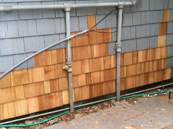 Replacing cedar shake siding